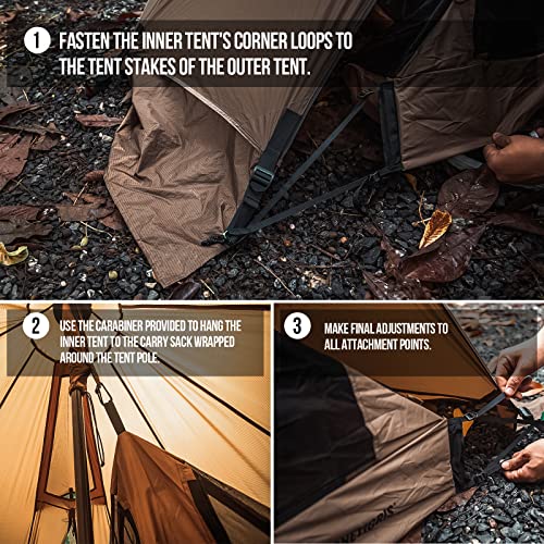 Carpa Tipi para 4-6 Personas ONETIGRIS Rock Fortress miniatura 5