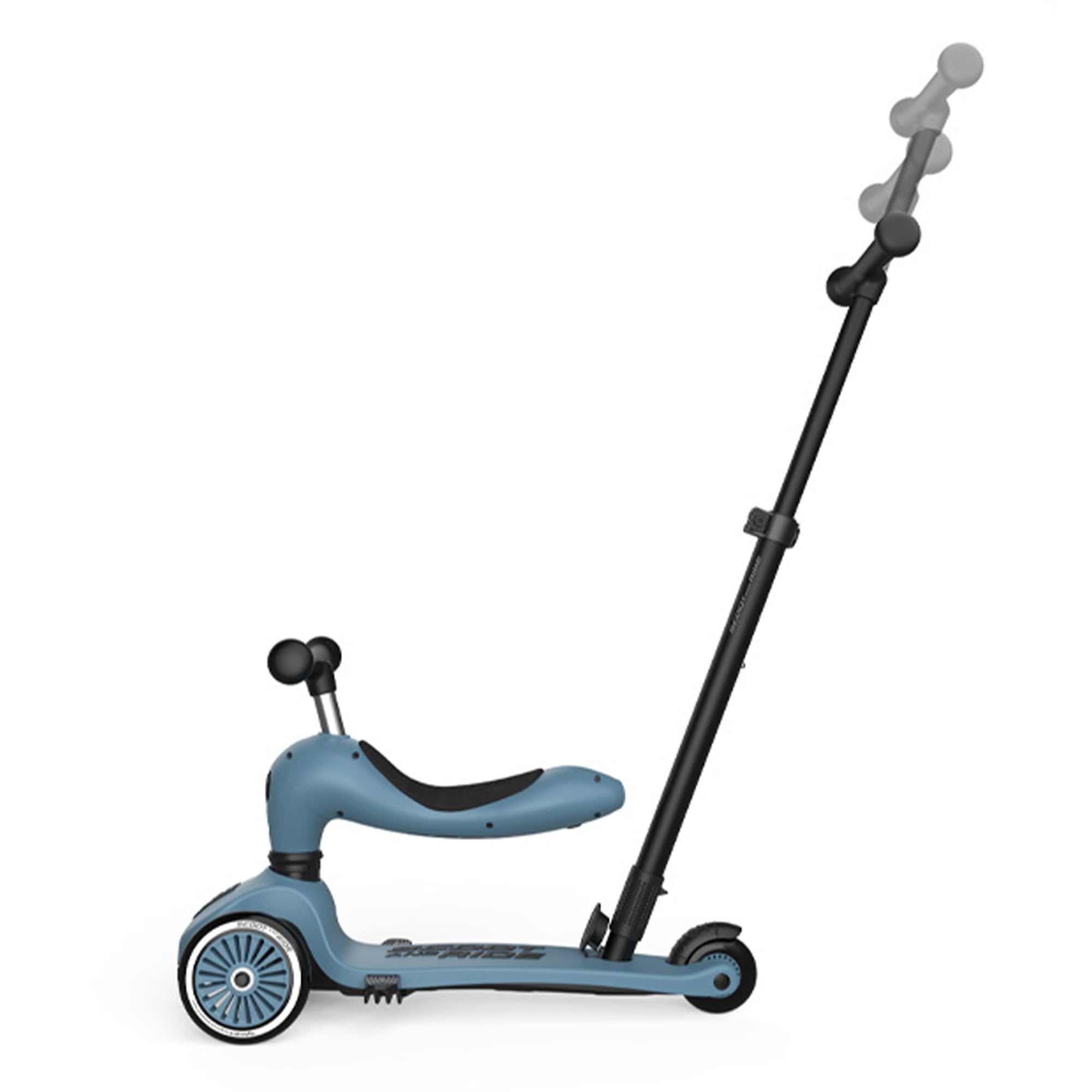 Scoot & Ride Highwaykick 1 Push and Go Kickboard con sedile, scooter 2 in 1, con manubrio a partire da 1 2 anni, regolabile in altezza, senza attrezzi
