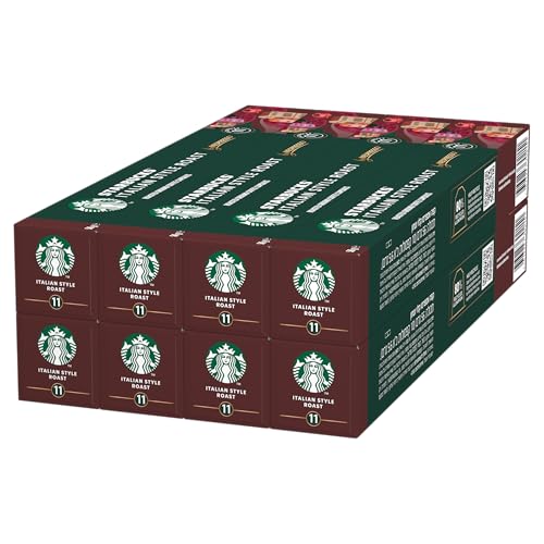 Image of STARBUCKS by Nespresso Italian Style Roast By Nespresso Dark Roast Coffee Pods (Pack Of 1, Total 10 Capsules), 56 Gram