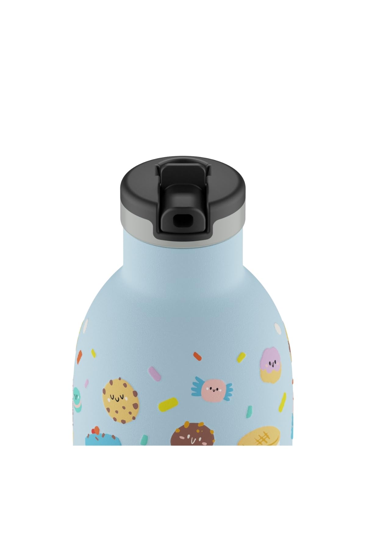 24BOTTLES Kids Borraccia Bambini Termica con Cannuccia 330ml Music Friends | Ermetica, Acciaio Inox, BPA Free, 24H Freddo/12H Caldo, Bambina e Bambino, Non Crea Condensa, per Scuola Elementare e Asilo