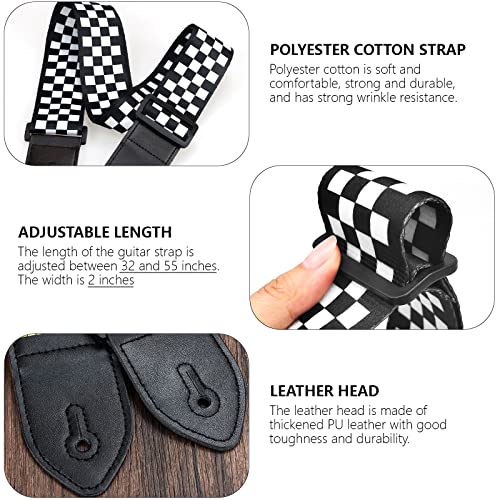 Sangle de guitare, sangle de guitare acoustique réglable en grille souple pour guitares basses, électriques et… - Les Beatles, Paul McCartney, John Lennon, RIngo Starr, George Harrison Sangle de guitare, sangle de guitare acoustique réglable en grille souple pour guitares basses, électriques et… – Image 3