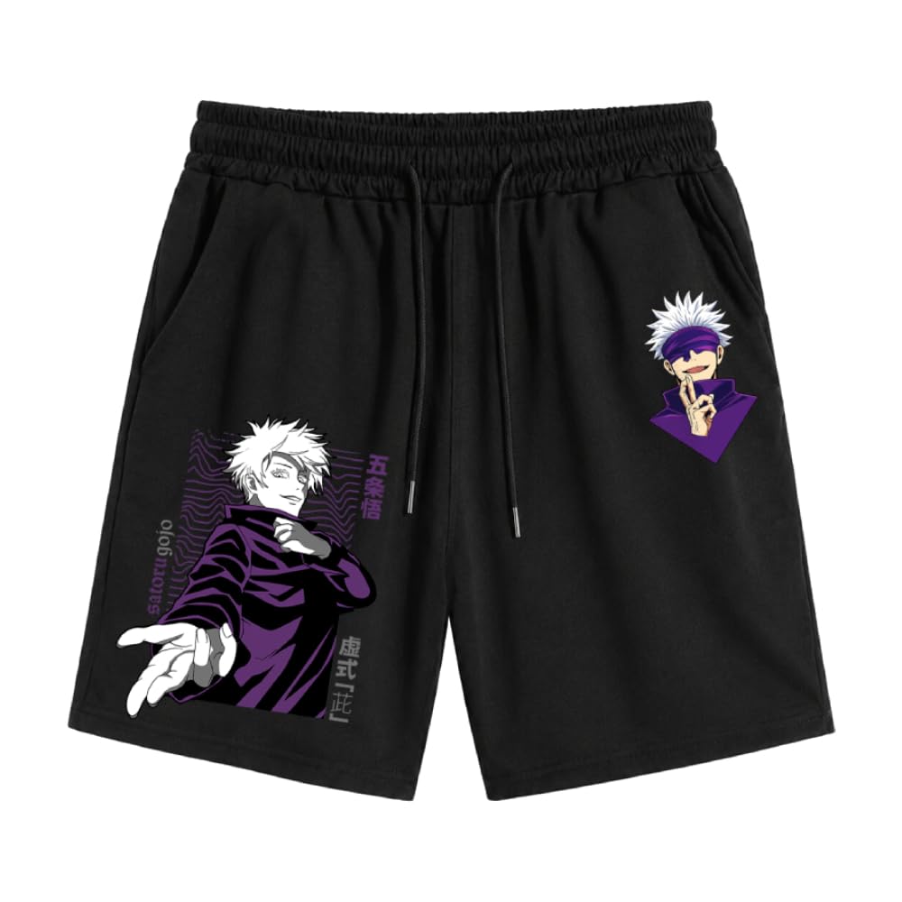 Gojo Purple Anime Graphic Printed Shorts for Men-image-19