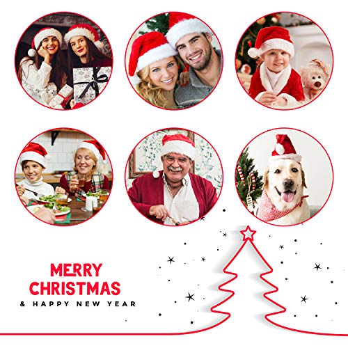 Bosoner Christmas Party Hat - Red Velvet Santa Claus Hat For Kids thumb #6