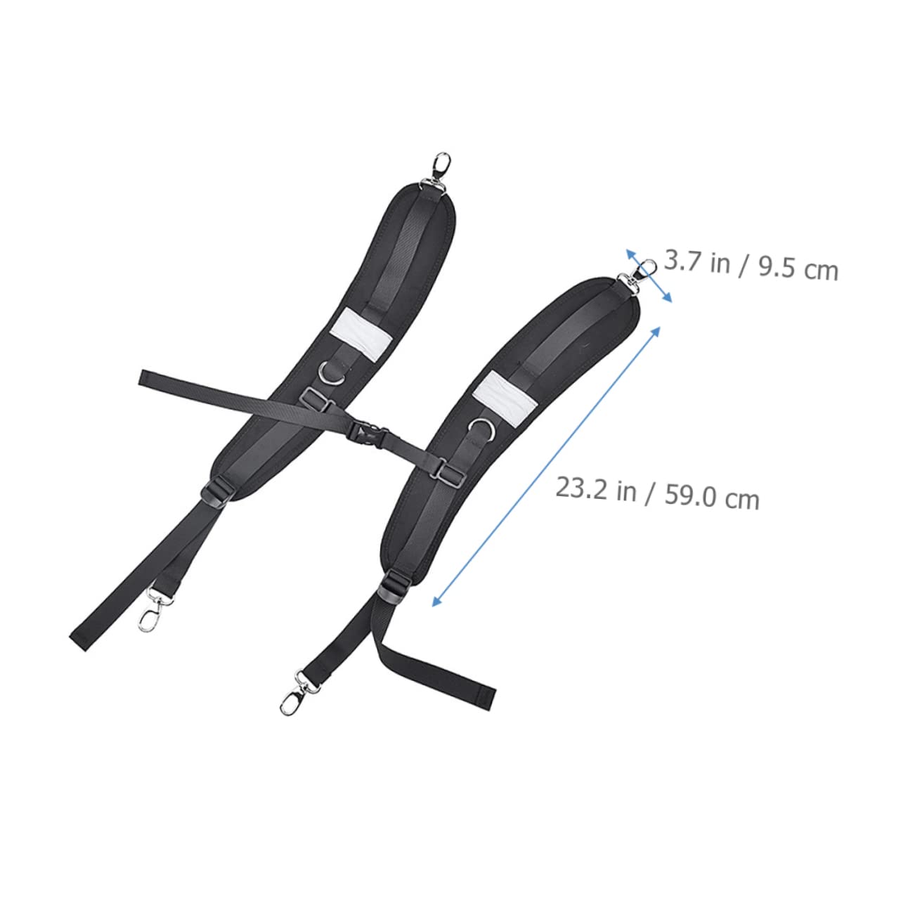 Correas de Hombro Dobles Ajustables para Mochila, Correas de Repuesto Resistentes y Acolchadas de Neopreno, Diseño Cómodo Reducción de Presión para Actividades al Aire Libre