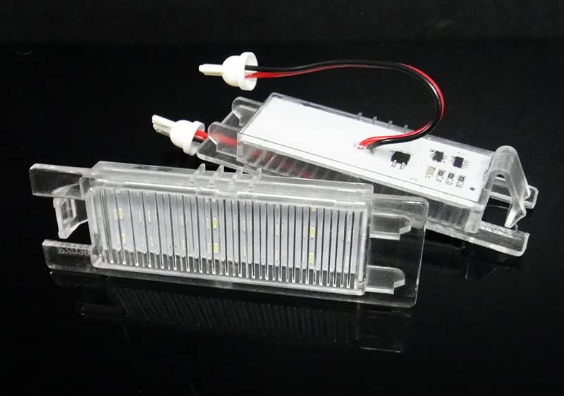 RZGMTSPT 2x LED License Plate Light Tag Lamp Assembly White Compatible with 2014+ Chevrolet Camaro Cruze 5D 13-15 Malibu 11-19 Volt 2015+ Jeep Renegade