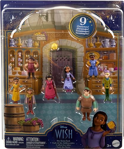 Mattel Disney Wish Toys, The Teens Mini Doll Set, 8 Posable Dolls & Star Figure, Signature Outfits Inspired by the Movie - image 6