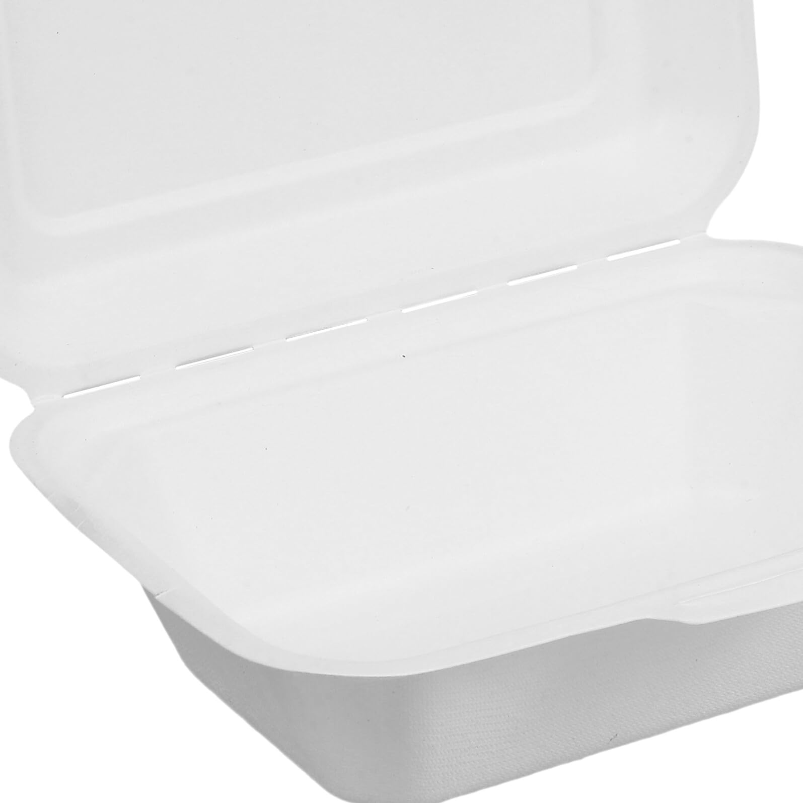 ibasenice Cibo da Asporto in Carta Bianca 600ml, Scatole Biodegradabili 50 Pezzi Chiusura Facile e Multifunzionale per Packaging Dolci e Pranzo