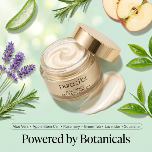 PURA D'OR 1.7 Oz Radiant Glow AM Face Cream - Methylene Blue, Polyphenols, Flavonoids, Apple Stem Cell Extract - Aloe Vera Base Anti-Aging Morning Moisturizer - Daily Facial Treatment For Women & Men - image 7