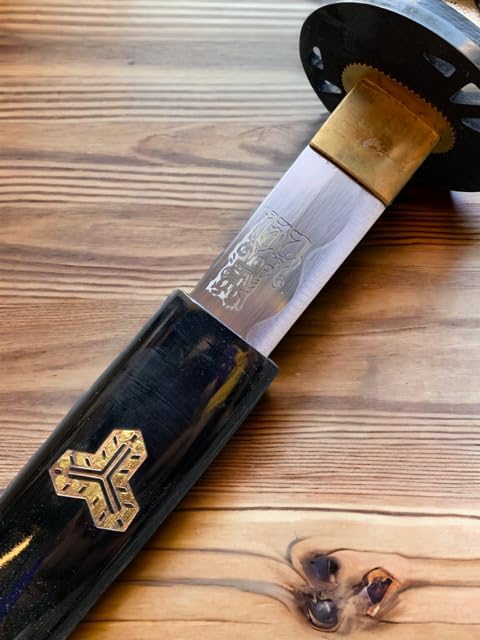 Miniatura 2 de Battle Ready Hattori Hanzo Kill Bill Brides Katana Espada hecha a mano de acero al carbono, forjada a mano templada al calor, espiga completa,