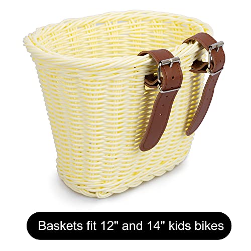 Kids Bike Basket For Boys Girls, Front Toddler Tiny Tricycle Baskets Strider Bike Accessories Small Scooter Arts And Crafts Bike Decoration Accessorieskit For Girls #TOP2