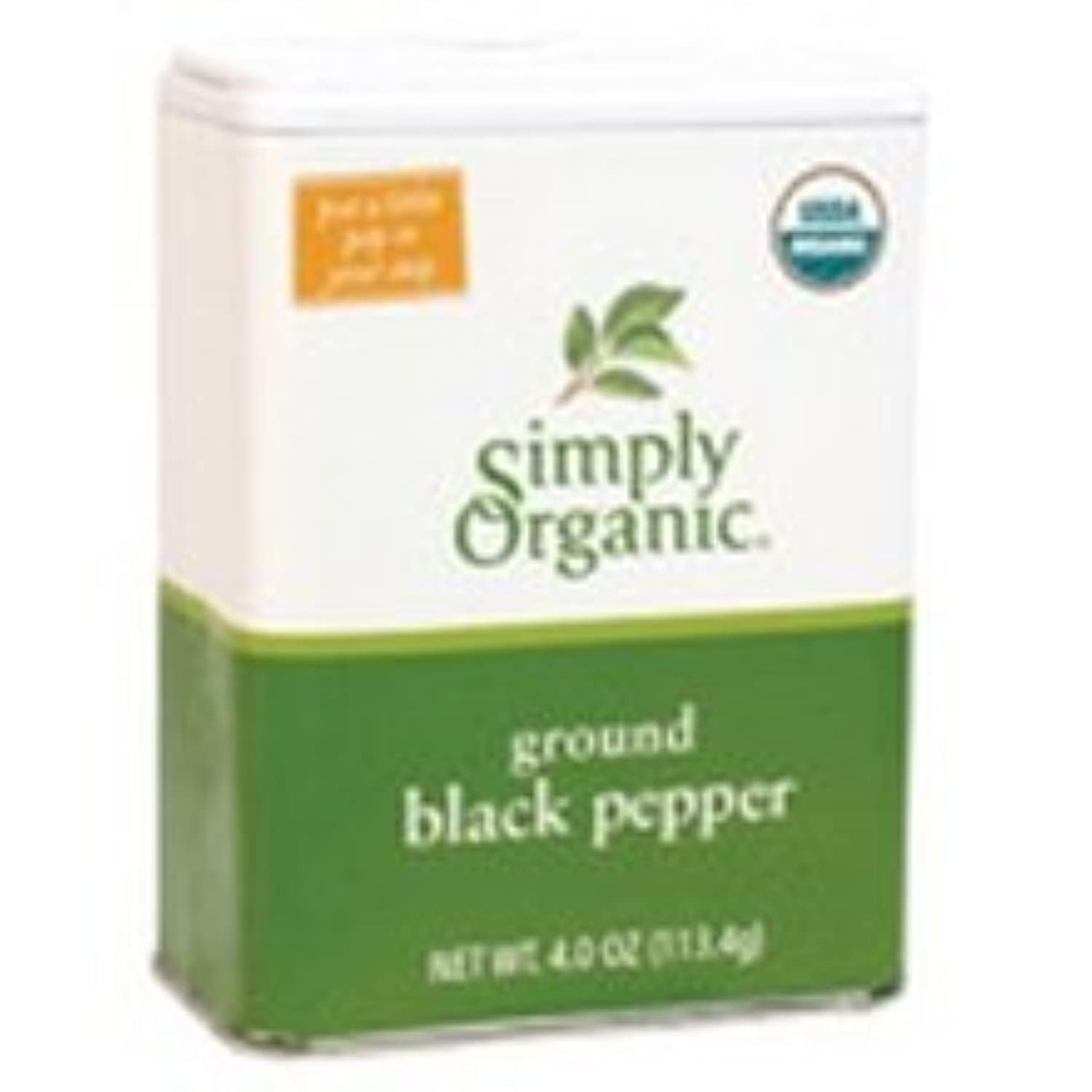 Simply Organic Black Pepper, Certified Organic | 4 oz | Pack of 6