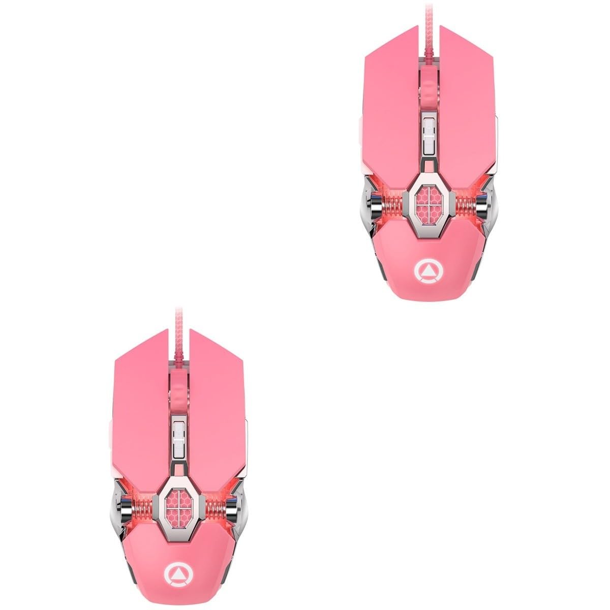 KOMBIUDA 2 Uds Botón De Juego De Escritorio con Cable Luminiscente para Juegos Iluminación para Computadora Portátil Escuela Creativa para Niñas para Computadoras Rosas Silenciosas