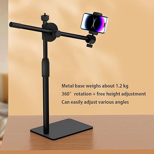 Miniatura 7 de Soporte de montaje para teléfono y cámara para YouTube Live Video Cocina, maquillaje y manualidades, compatible con iPhone Logitech Webcam