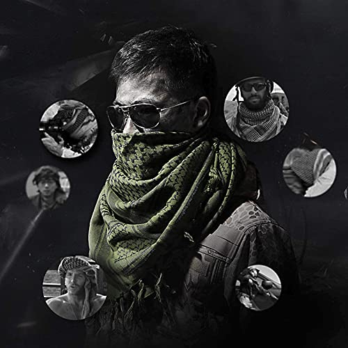 Image of PURFUN Men's Large Arab Shemagh Headscarf Muslim Headcover Shawl Keffiyeh Arabic Scarf
