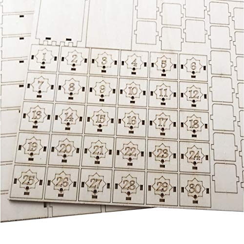 Eid Mubarak Countdown Kalender DIY Hout Ramadan Decoratie Houten Gift Lade kleine bureau kalender 2021 Kalender Card… - Image 3