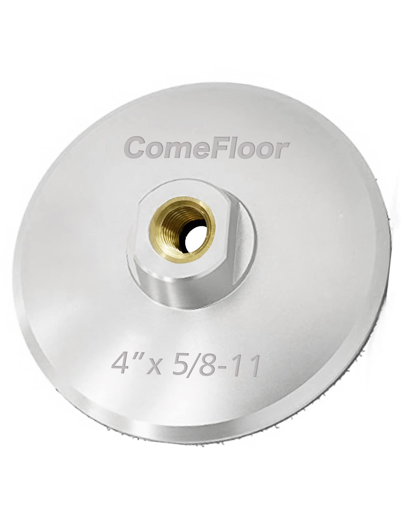 Aluminum Backer Pad, Hook and Loop Backing Pad, 5/8”-11 Threaded 4"