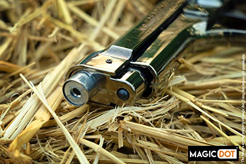 Image of Gun Pistol Lighter Heavy Weight Plastic Body Real and Original Like Gun Pistol with Stand for Decorative, Smoking Filled with Gas Silver and Black Color.