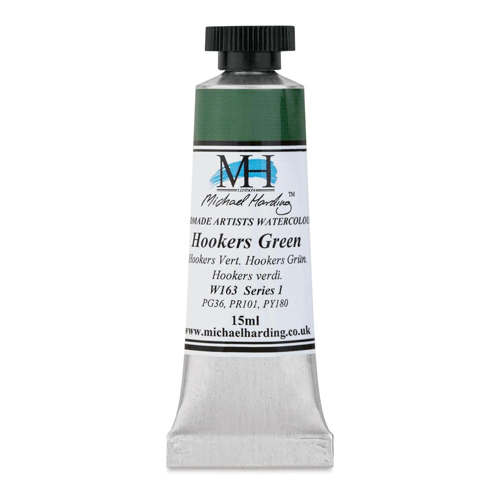 Michael Harding Hooker's Green Professional Watercolors - 15Ml Tubes (Hooker's Green)