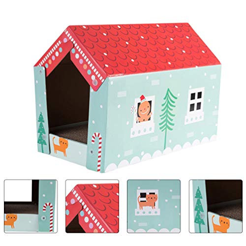 POPETPOP Gato Scratcher Casa Gato Papelão Gato Arranhando Papel Ondulado Cama Do Gato Animal de Esti