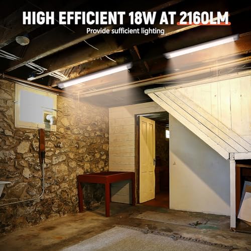 Dakason 2Ft Led Ceiling Light For Garage Flush Mount, 18W 2160Lm Led Shop Lighting Closet Light Fixture thumb #2