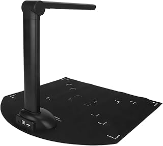 5MP USB Document Camera Scanner, Fold Book Document Webcam, CMOS Sensor LED Light, OCR Function Batch Scan Automatically for Distance and Online Teaching