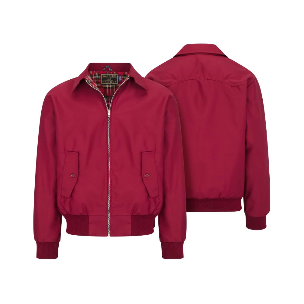 Walker and Hawkes Classic Faxton Jacket for Men - Timeless Water-Resistant Spring Jacket, Premium Cotton, Flannel-Lined