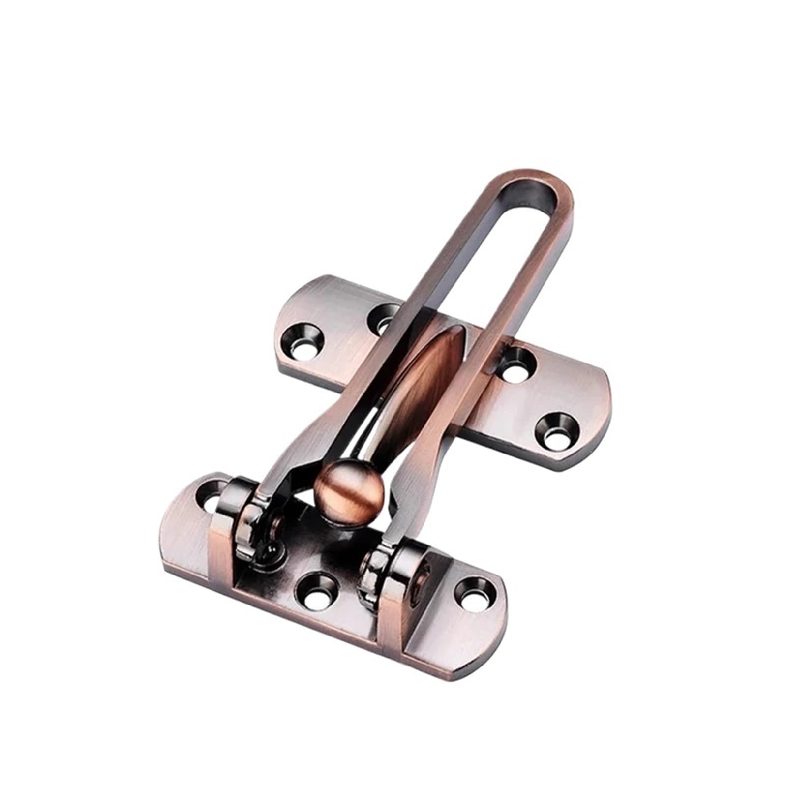 Swing Bar Door Lock 3pcs Insurance Door Bolt Anti-Theft Buckle Chain Stainless Safety Bedroom Hotel(Red)