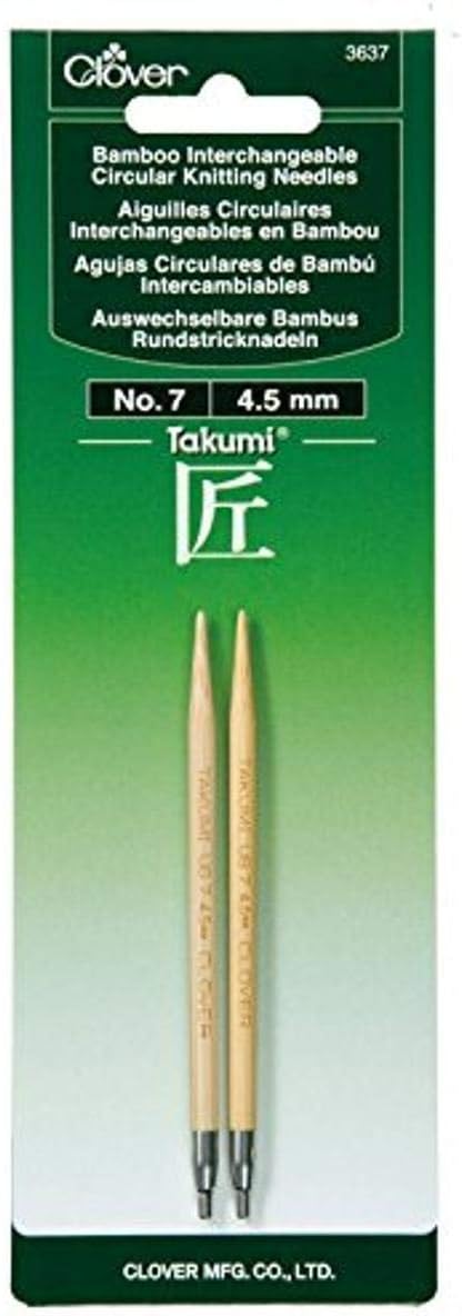 Clover Needlecraft Clover 3637 Needlecraft Takumi No.7 Bamboo Interchangeable Circular Knitting Needles