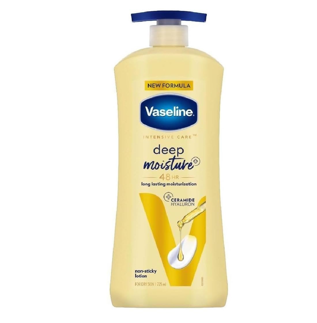 Vaseline Deep Moisture Body Lotion with Ceramide Hyaluron|10X More|For Dry Skin (725 ml)-image-2