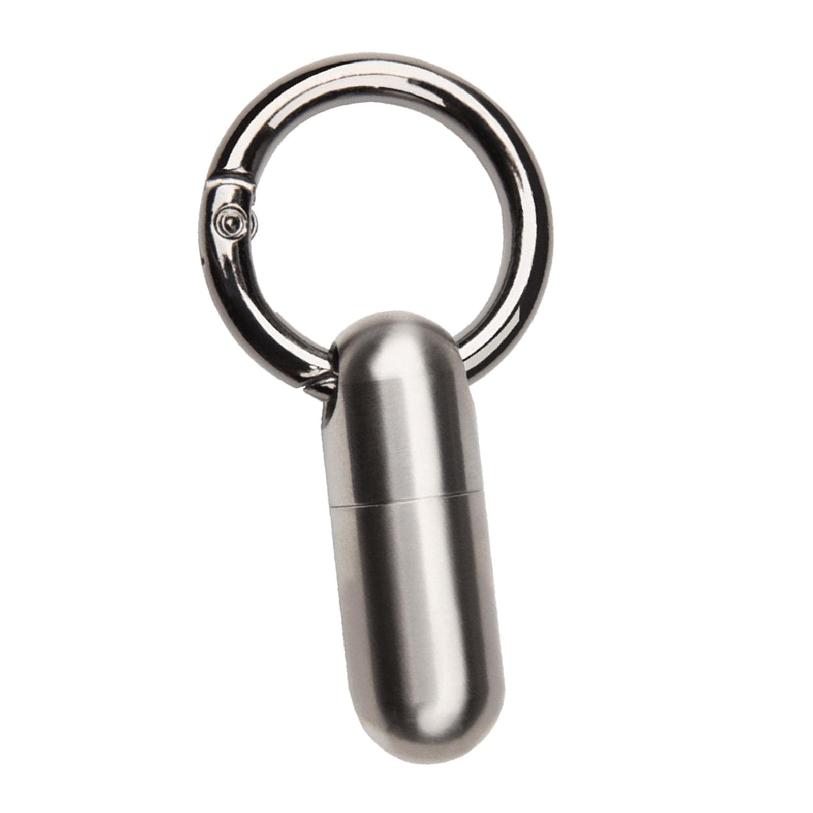 CALANDISCALANDIS® Mini Men Capsule Pendant Necklace Bottle Keyring Mens Titanium Keepsake