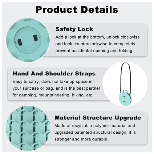 Image of 2026 Upgraded 18.1 inch Portable Folding Stool, Collapsible Stools, 600lbs Max Weight, Lightweight But Sturdy, Telescoping Foldable Camping Stool for Outdoor Fishing Hiking Travel BBQ