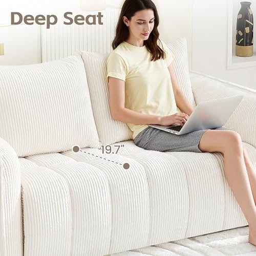 Sillón Plegable Corduroy Blanco miniatura 5