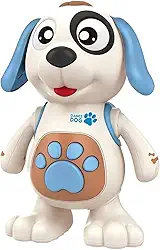 Cachorro Dançarino Brinquedo Interativo Infantil Educativo Premium com Movimento, Luz e Som para Bebês e Crianças