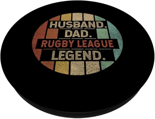 Miniatura 2 de Marido Papá Rugby League Legend Vintage PopSockets intercambiables PopGrip