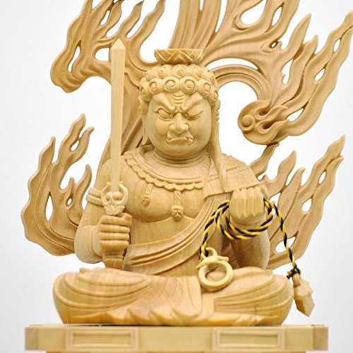 Amazon｜木彫り仏像 【座不動明王】 柘植（つげ） 身丈：坐2.5寸｜仏像