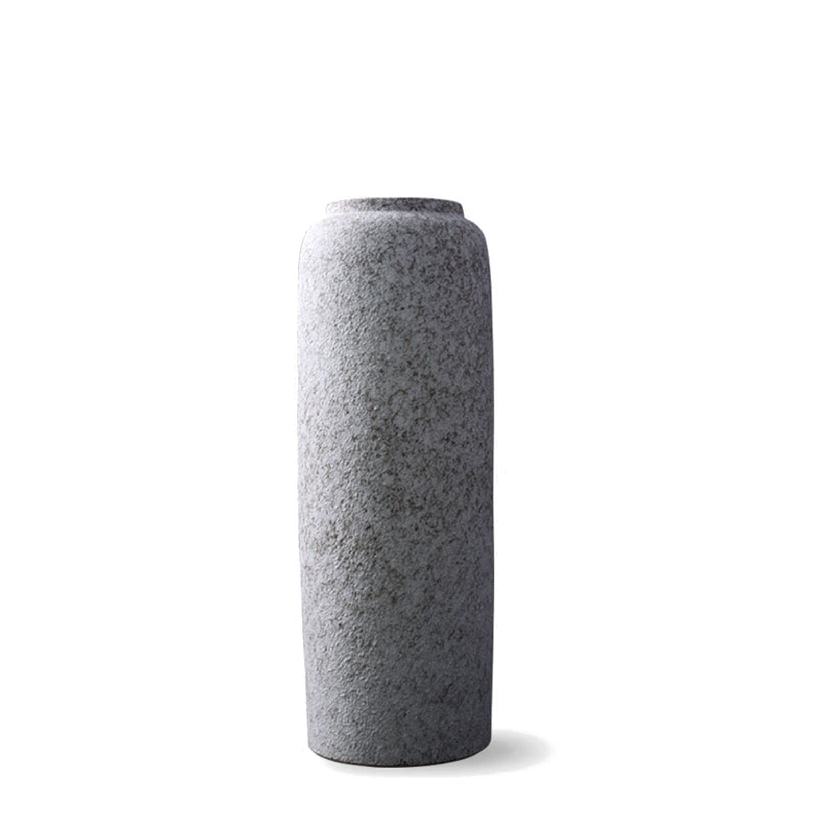 asdchZen Household Large Vase, Gray Ceramic Vase Hotel Entrance Living Room Porch Decorative Floor Vase,Gray-24 * 70CM