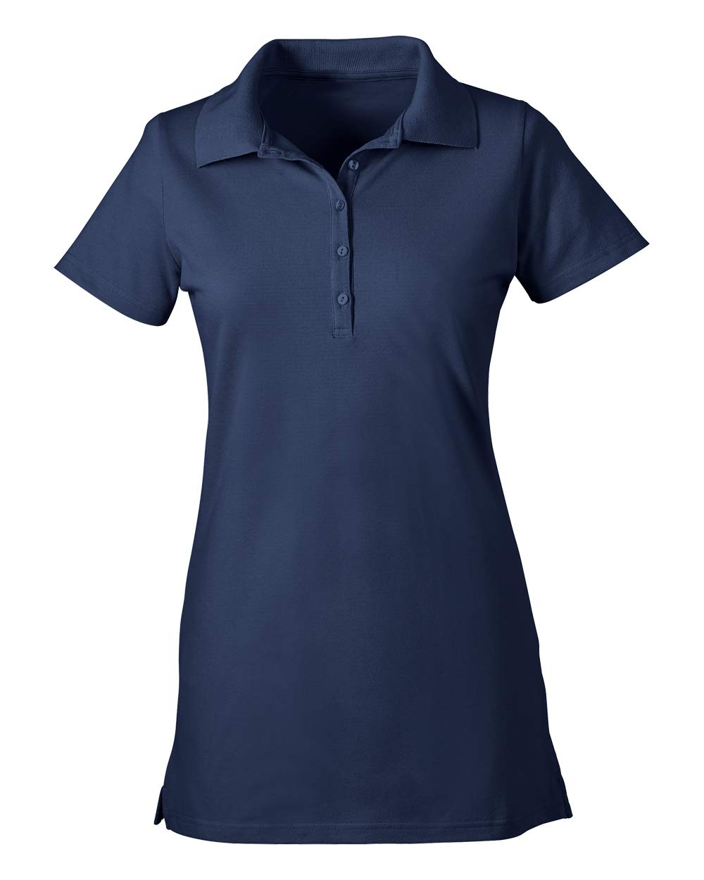 CLINIC DRESS Longshirt mit Polokragen Damen-Shirt 72 cm lang mit Seitenschlitzen, mit Stretch 60 Grad waschbar