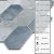 The Tiles Plaza 10-Sheet Peel and Stick Backsplash, 12" x 11.5" Blue Cement Long Hexagon Self-Adhesive Wall Tile, Stone Composite Stick On Decorative Mosaic Tile for Kitchen Bathroom Fireplace