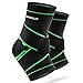 VANWALK Ankle Brace mit Klettverschluss Active 2 Knöchel Stützbügel - Kompressionshülse mit verstellbarem Armband für Damen Herren - Grün (M)