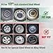 OPKOURE Universal 17 Inch Hub caps Wheel Covers for Cars, Set of 4 Fits Most Cars Hubcaps 17