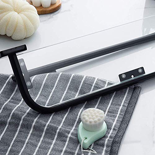 Estante de vidrio para espejo de baño de 40cm con varilla 4
