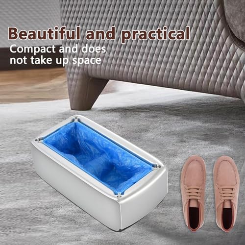 Lot de 200 couvre-chaussures automatiques jetables antidérapants en plastique avec boucle en T, couvre-bottes imperméables, anti-poussière pour la maison, le bureau, l'usine, l'hôpital