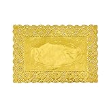 Dulcet Delights Rectangle Foil Doilies - Lace Paper Doily Pastry Box - Decorative Paper Placemats...