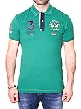  La Martina Hombres Camisa de Polo Slim Fit Norris Verde XXL