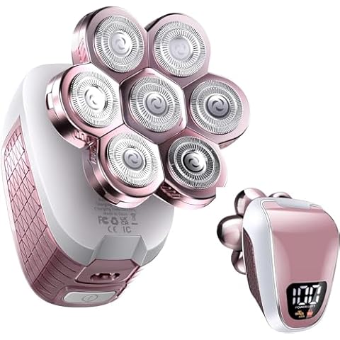 5 in 1 Cordless Electric Razor for Sensitive Skin - Painless Women's Leg, Bikini and Face Hair Remover - Waterproof Wet/Dry Shaver and Trimmer Cover