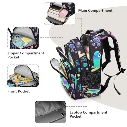 Sac à dos d'école pour adolescente et garçon avec grand compartiment PC 16,9"