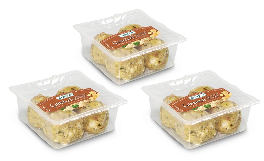 GUSTOS - 3 Confezioni di Canderli al Formaggio (4 Pezzi - ca 300 gr ciascuna). Con formaggio di montagna, saporito ma delicato