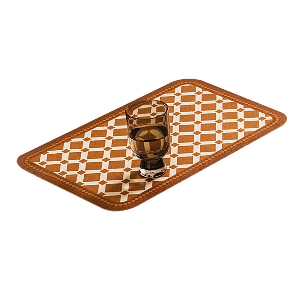 Sets de table en cuir au design floral rétro avec finitions soignées