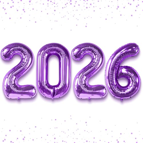 Image of Graduation Decorations 2026 | Giant Purple 2026 Number Balloons - 42 Inch | Graduation Balloons | 2026 Balloon Numbers | Purple Balloon for Graduation | Graduation Party Supplies 2026, Katchon