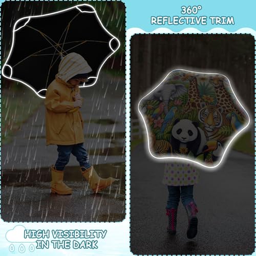 Parapluie enfants 3-8 ans vert jungle pour filles et garçons - 6